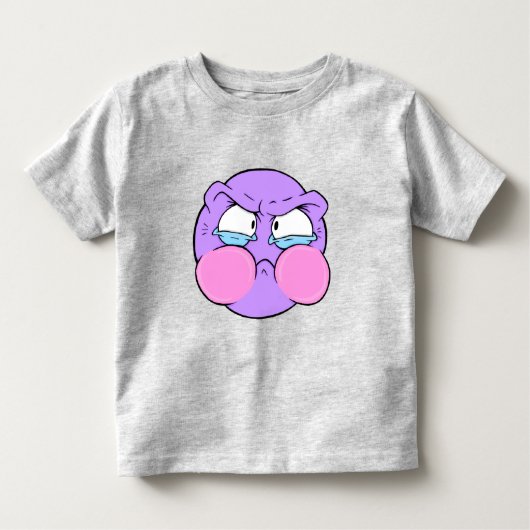 Emote Face Toddler Fine Jersey T-Shirt (Voorkant)