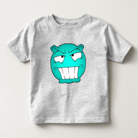 Emote Face Toddler Fine Jersey T-Shirt (Voorkant)