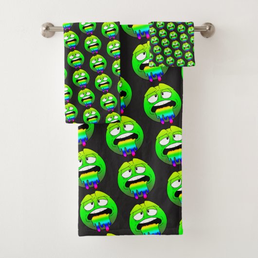 Emote Face Towel Set Bad Handdoek (Insitu)