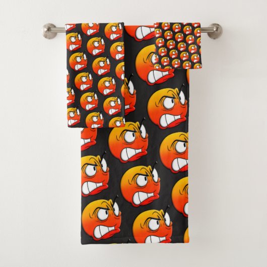 Emote Face Towel Set Bad Handdoek (Insitu)