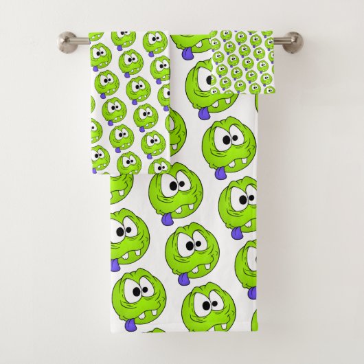 Emote Face Towel Set Bad Handdoek (Insitu)