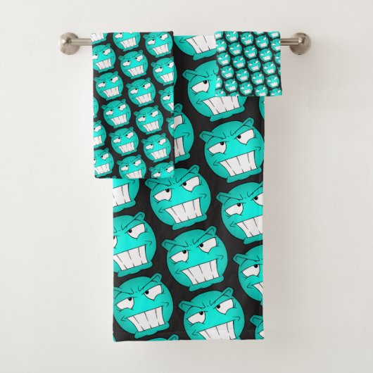 Emote Face Towel Set Bad Handdoek (Insitu)