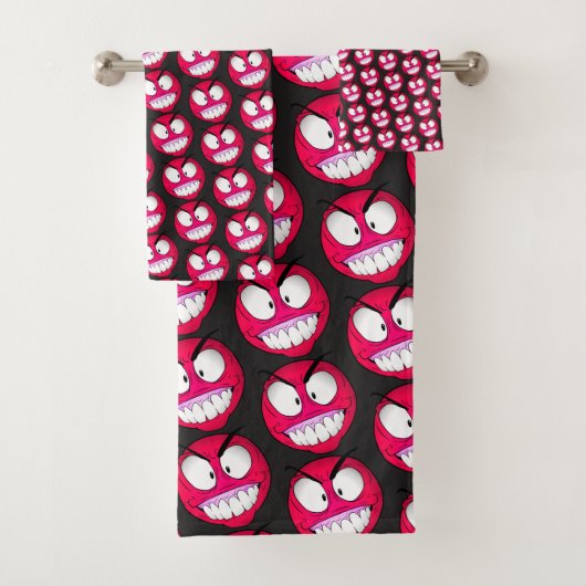 Emote Face Towel Set Bad Handdoek (Insitu)