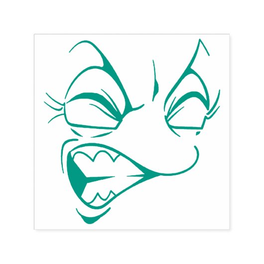 Emotican Face Self-Inking Stamp Zelfinktende Stempel (Design)