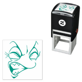Emotican Face Self-Inking Stamp Zelfinktende Stempel