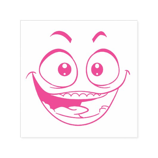 Emotican Face Self-Inking Stamp Zelfinktende Stempel (Design)