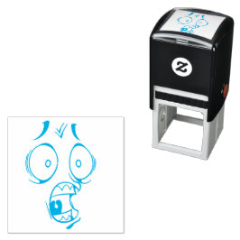 Emotican Face Self-Inking Stamp Zelfinktende Stempel