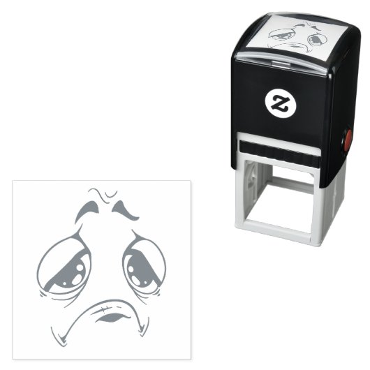 Emotican Face  Zelfinktampondruk Zelfinktende Stempel (In situ)