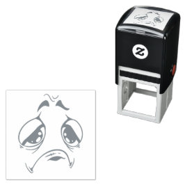 Emotican Gezicht Zelfinktkussen Stempel
