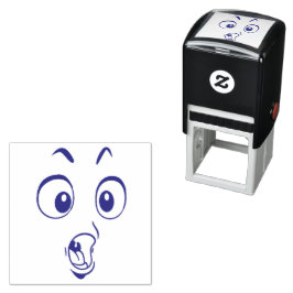 Emotican Gezicht Zelfinktkussen Stempel