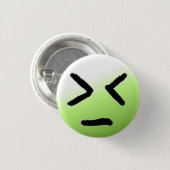 Emoticon Angry Green Ronde Button 3,2 Cm (Voorkant /achterkant)