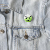 Emoticon Angry Green Ronde Button 3,2 Cm (In situ)