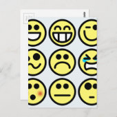 emoticon blij gezicht briefkaart (Voorkant / Achterkant)