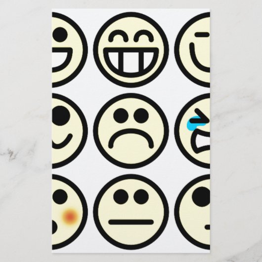 emoticon blij gezicht briefpapier (Voorkant)