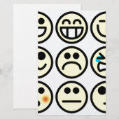 emoticon blij gezicht briefpapier (Voorkant / Achterkant)