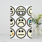 emoticon blij gezicht briefpapier (Staand voorkant)