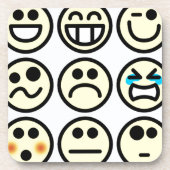 emoticon blij gezicht drankjes onderzetter (Voorkant)