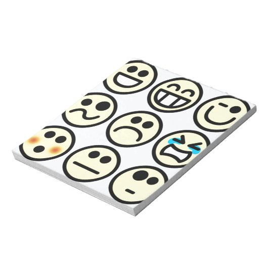 emoticon blij gezicht notitieblok (Linkerzijde)