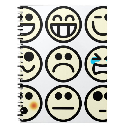 emoticon blij gezicht notitieboek (Voorkant)