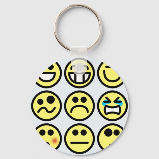 emoticon blij gezicht sleutelhanger (Voorkant)