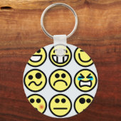 emoticon blij gezicht sleutelhanger (Voorkant)