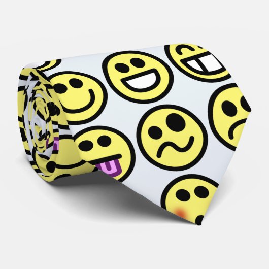 emoticon blij gezicht stropdas (Opgerold)