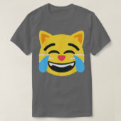 Emoticon Cat Face with Tears of Joy T-shirt (Design voorkant)