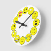 EMOTICON CLOCK RONDE KLOK (Hoek)