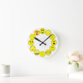 EMOTICON CLOCK RONDE KLOK (Huis)