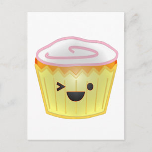 Emoticon Cupcake Briefkaart