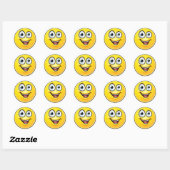 Emoticon duikt op pictogram ronde sticker (Vel)