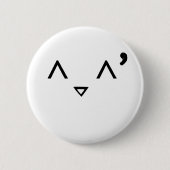Emoticon: Embarrassed Ronde Button 5,7 Cm (Voorkant)
