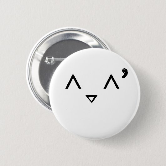 Emoticon: Embarrassed Ronde Button 5,7 Cm (Voorkant /achterkant)
