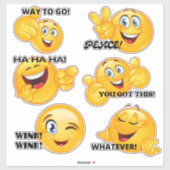 Emoticon Face Expressions Emoji Sticker (Vel)