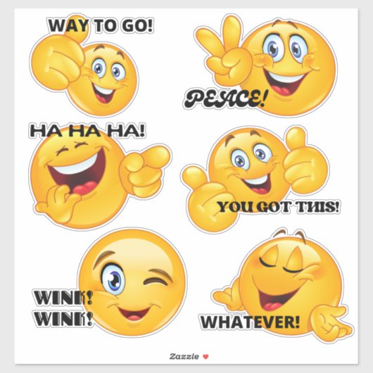 Emoticon Face Expressions Emoji Sticker (Vel)