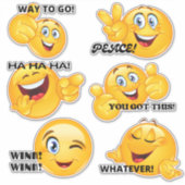 Emoticon Face Expressions Emoji Sticker (Voorkant)