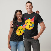 Emoticon Feestend Gezicht Verjaardag T-shirt (Unisex)