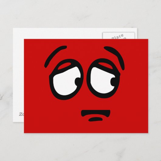 Emoticon Gepersonaliseerd Achtergrond Briefkaart (Voorkant / Achterkant)