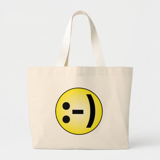 Emoticon Grote Tote Bag (Voorkant)