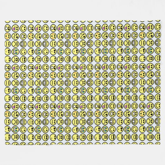 emoticon happy face deken (Voorkant (Horizontaal))