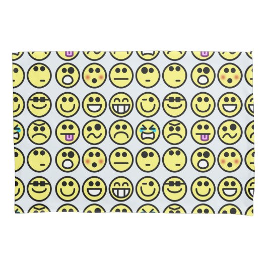 emoticon happy face kussensloop kussen hoesje (Voorkant)