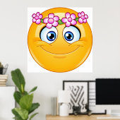 Emoticon met een moerasleed poster (Thuiskantoor)