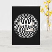 Emoticon met een slechte dag kaart (Gele Bloem)