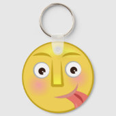 Emoticon met tongen uit sleutelhanger (Voorkant)