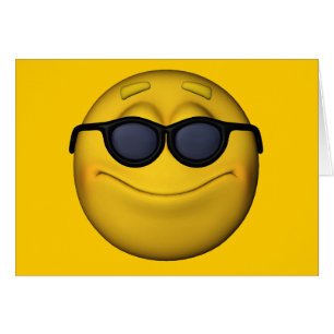 Emoticon met zonnebril