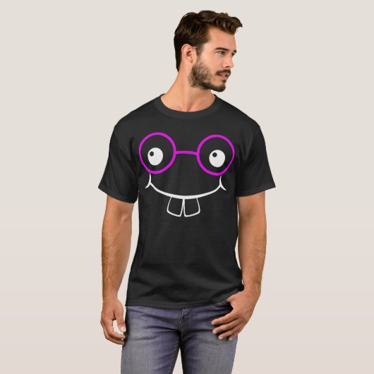Emoticon Nerd T-shirt (Voorkant volledig)