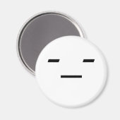 Emoticon: Niet geamuseerd Magneet (Voorkant / Achterkant)