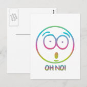 Emoticon "Oh nee!" Briefkaart (Voorkant / Achterkant)
