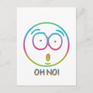 Emoticon "Oh nee!" Briefkaart