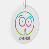 Emoticon "Oh nee!" Keramisch Ornament (Rechts)